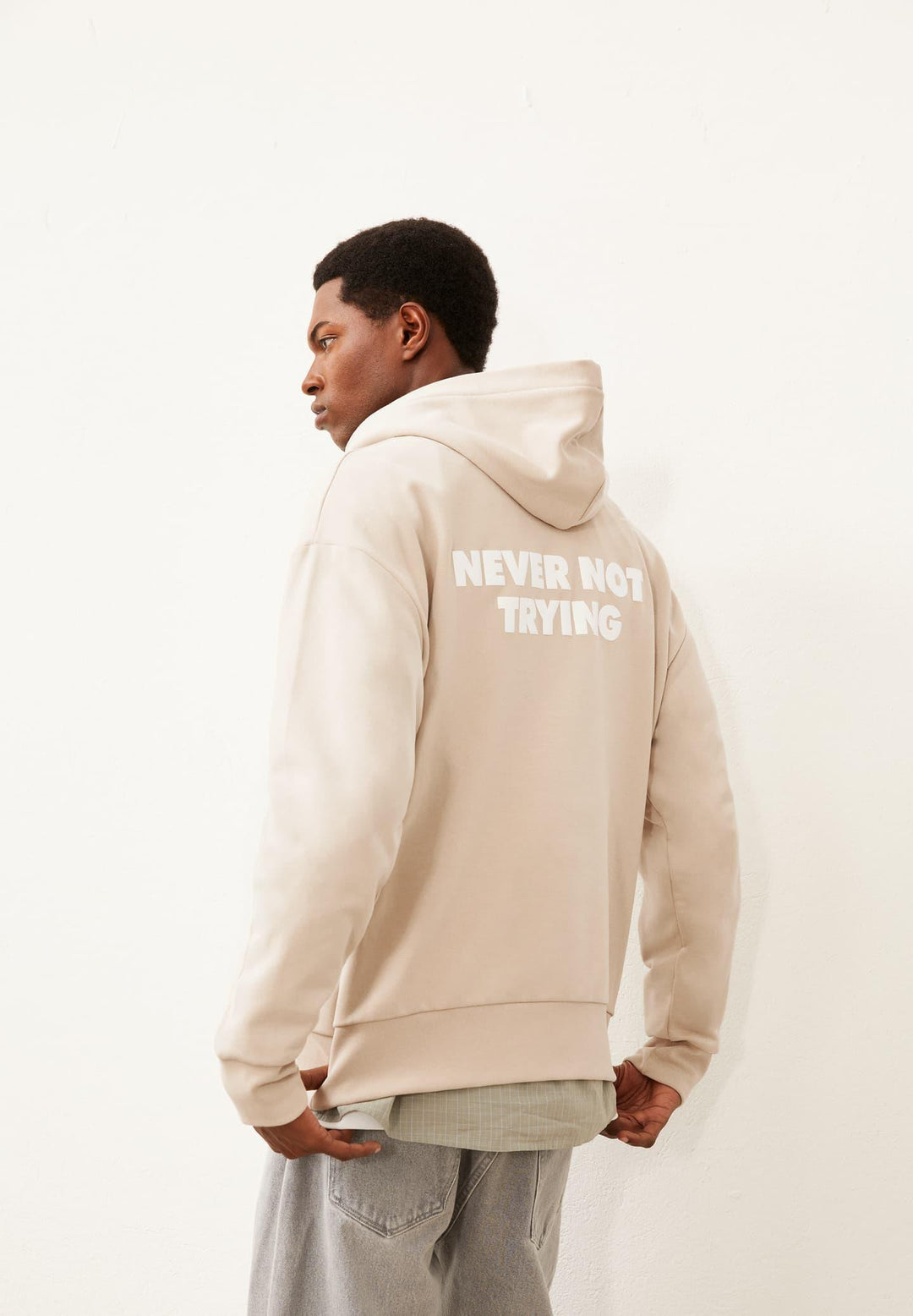 Hoodie EMAAL QUOTE Sand Stone