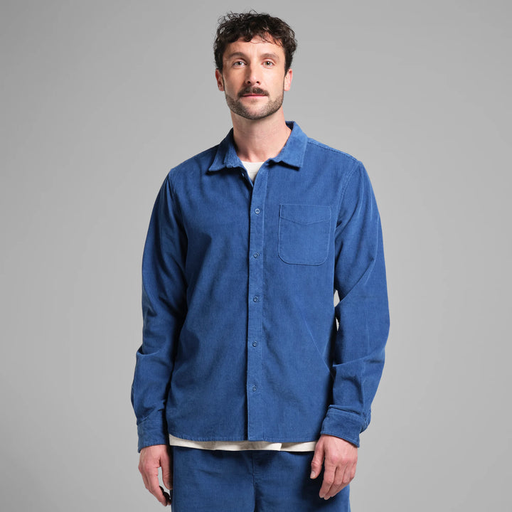 Hemd Varberg Corduroy True-Blue von Dedicated Model 