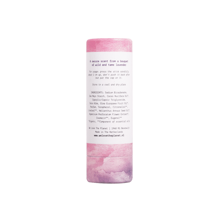 Natürlicher Deostick Lovely Lavender von We Love The Planet Rückseite