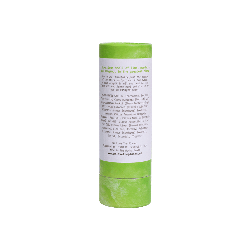 Natürlicher Deostick Luscious Lime von We Love The Planet Rückseite