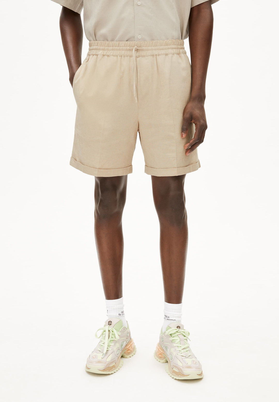 Shorts JAACQUE Leinen-Mix Sand Stone von Armedangels