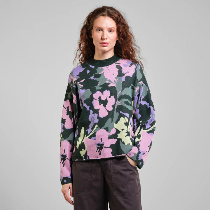 Strickpullover Limhamn Wrapped Flowers Multicolor Dedicated Model