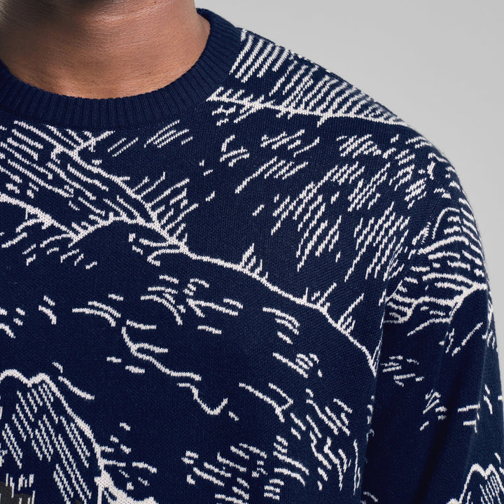 Sweater Mora Mountain Horizon Navy von Dedicated Model zoom