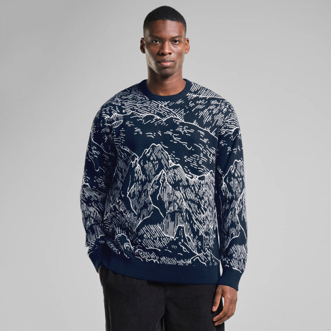 Sweater Mora Mountain Horizon Navy von Dedicated Model