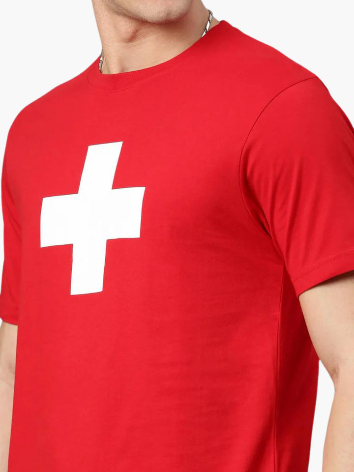 T-Shirt Helvetica Rot Switcher Model 2